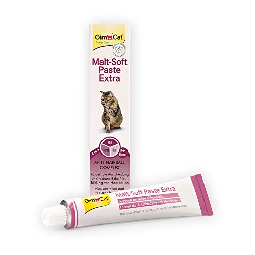 GimCat Malt-Soft Extra, pasta con malta- Anti-Hairball snack para gatos favorece la excreción de bolas de pelo (1 x 100 g)