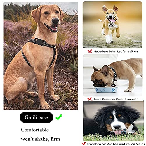 Gmili 5 Piezas Funda Airtag Silicona Compatible con Apple Airtag Case Protectora para Airtag Collar Perro y Gato, [Negro+Blanco+Rojo+Azul+Rosa]