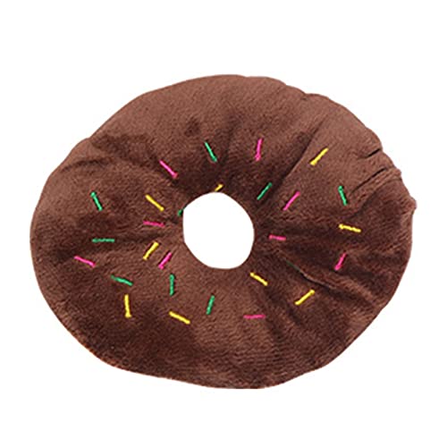 Gojiny 4 Piezas de Forma de Donuts Squeaker Perro de Juguete de Masticar Juguetes Interactivos para Perros 5 1 * 4.3In de Peluche de Juguete para Perros Juego de Juguetes de Colores para