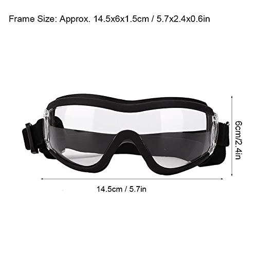 GOTOTOP Gafas para Perros, protección para los Ojos Anti-UV Gafas de Sol para Cachorros Gafas de Sol Impermeables a Prueba de Viento antivaho(Transparente)