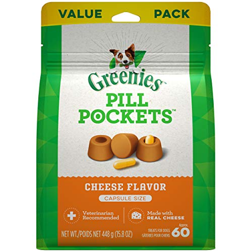 Greenies Pill Pockets Cheese Flavor for Dogs 15.8oz 60ct Capsules