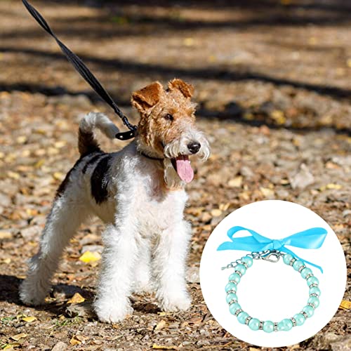 GRONP Collares para Mascotas Ajustables - Elegante Collar de Diamantes para Perros Joyas con Perlas Brillantes Cintas de Diamantes de imitación para Mascotas Gatos Perros Taza de té Chihuahua Yorkie
