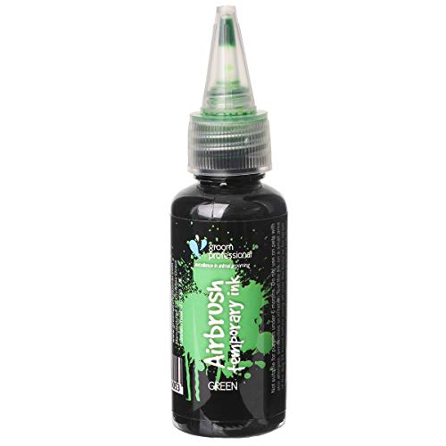 Groom Professional Creative - Tinta Temporal para aerógrafo (30 ml), Color Verde