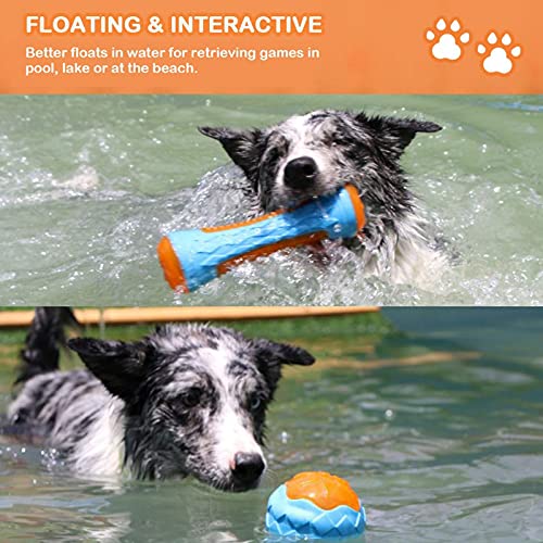 GYAM Paquete De 4 Paquetes Chew Juguetes Piscina Interactiva Play Play Floating Bite Resistente A Squeaky Rubbet Fidget Juguete Suministros Producto para Pequeños Perros Grandes