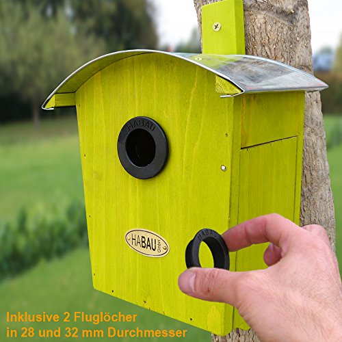 HABAU 2962 - Nido para pájaros (Techo Redondo), Color Verde