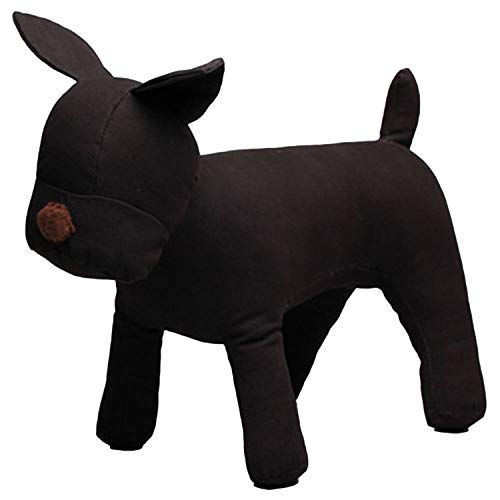 HAOHON Modelo de Perro de AlgodóN Conjuntos de Perro Maniquí de ExhibicióN de Ropa para Perros para Tienda de Mascotas Ropa para Mascotas Ropa Collar Decoraciones Show-Negro