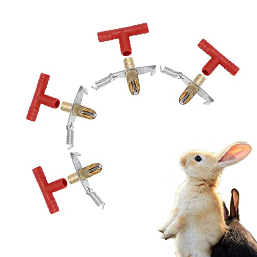 Hapivida 20 Juegos de Bebedero de Conejo Bebedero de Pezón Bebedero Automático para Roedores para Conejos Aves Suministros para Animales de Granja