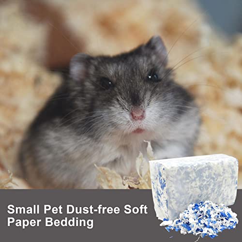 Hara Ropa de cama de papel pequeña para mascotas, ropa de cama de animales pequeños sin polvo, arena de papel colorida para animales pequeños, para hámsters, conejos, conejillos de indias