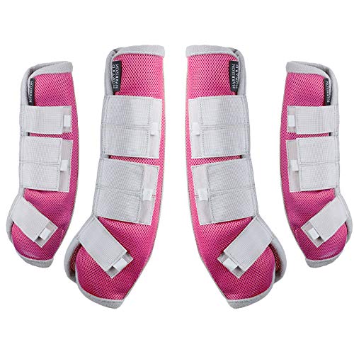 Harrison Howard Horse Fly Boots,Pink, Botas de Mosca de Caballo, Unisex Adulto, Rosa, Large (Full)
