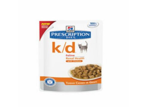 HILL'S PRESCRIPTION DIET k/d Feline Pouch - Alimento para gatos (12 x 85 g)