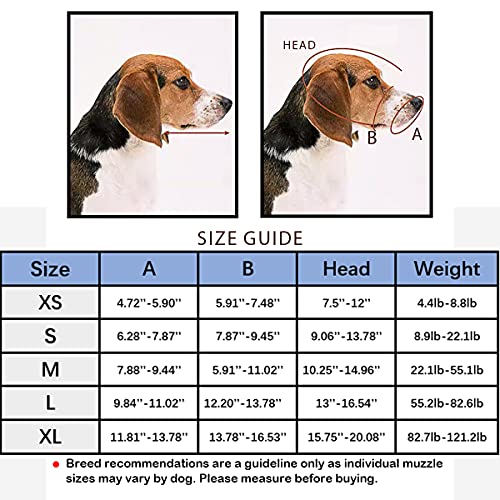 HITNEXT Bozal para Perro de Piel Suave, bozal marrón para Perro antiladrido, Anti-mordedura/Masticar, bozal Ajustable para Perros pequeños, medianos y Grandes (XS)