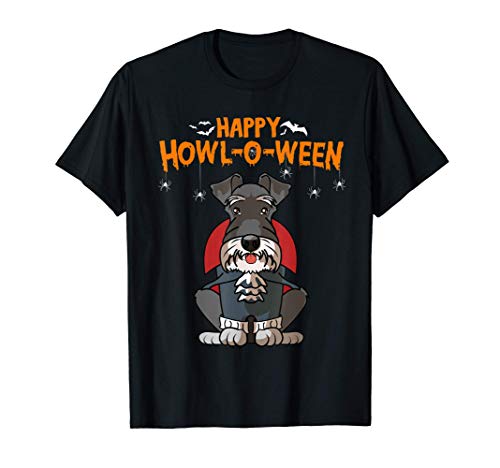 Howl-o-ween Perro Schnauzer Miniatura Camiseta
