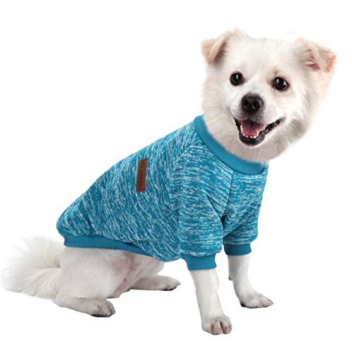 HuaLiSiJi Jersey para Perros Pequeños Ropa de Perros de Navidad Jersey Chihuahua, Elástico Suave Cómodo y Cálido para Cachorro y Perros Pequeños (X-Small, Azul)