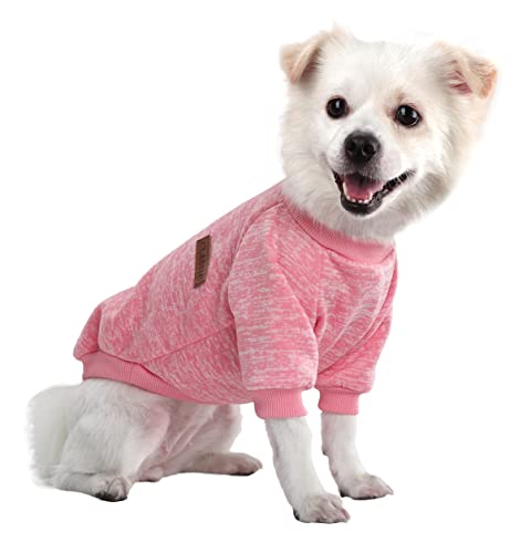 HuaLiSiJi Ropa de Perros de Navidad, Jersey de Perro Rosa Chihuahua Cachorro Ropa Bulldog Jersey Suave, Cómodo y Cálido para Cachorro y Perros Pequeños (X-Large, Rosa)