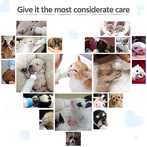 HUAZIZ Kits de Biberones de Enfermería Rosado para Mascotas de 60 ML con Pezones de Repuesto y Jeringa, Recién Nacido Mascota Pequeño Leche Feeder, para Gatitos Cachorros de Animales Pequeños