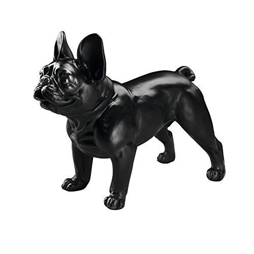 HUNTER Figura de Bulldog francés de pie 52 x 25 x 41 cm, Color Negro