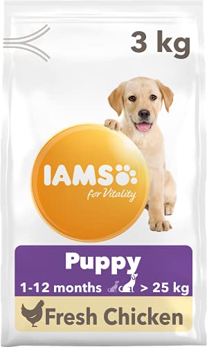 IAMS for Vitality Alimento para Cachorros Grandes con pollo fresco, 3 kg