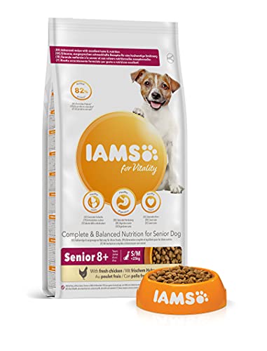 IAMS for Vitality Alimento para Perros Pequeños y Medianos de Edad Avanzada con pollo fresco [3 kg]