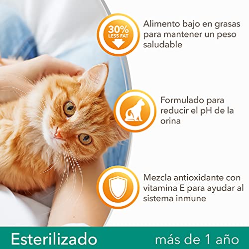 IAMS for Vitality Esterilizado - Alimento seco para gatos adultos y de edad avanzada (más de 1 año) con pollo fresco, 1,5 kg