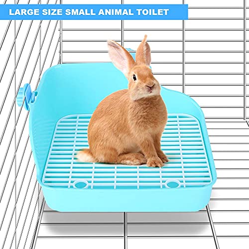 iFCOW Inodoro para mascotas de forma cuadrada pequeño animal higiénico para conejo, chinchilla, conejo, conejo, india, uso verde
