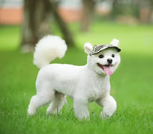 ITODA Gorra de béisbol para perros con agujeros para las orejas, ajustable, para exteriores, deporte, protección solar, gato, mascotas, para perros pequeños