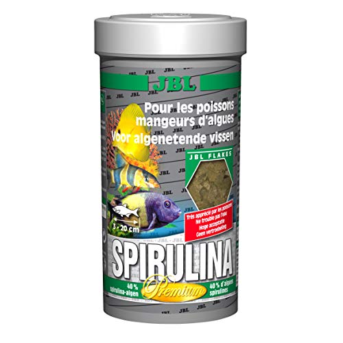 JBL 300018 Spirulina Alimento Básico para los Comedores de Algas en el Acuario, 250 ml