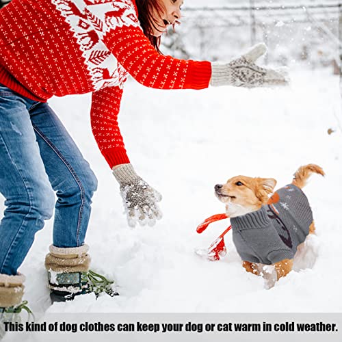 Jersey de Navidad Perro, Perros Ropa Invierno Perros Suéteres Abrigos Disfraz de Cachorro Suéter Mascotas Jersey de Punto para Mascotas Ropa de Invierno cálida para Perros y Gatos (XL)