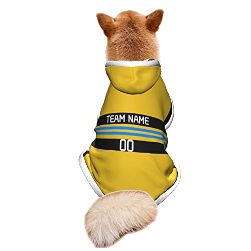 Jersey Personalizado con Capucha para Cachorros, Capa Personalizada para Perros con Nombre y número, suéteres Suaves Personalizados, Ropa cálida para Perros y Gatos