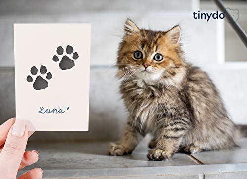 Juego de impresión de huellas sin tinta, 2 unidades, para perros y gatos, regalo para propietarios de mascotas, almohadilla de tinta negra sin contacto con el color