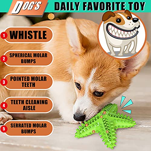 Juguete Masticable y Molar para Perros Juguete Interactivo Perro TPR Seguro y Duradero Juguete Perro Masticar con Sonido 2 PCS