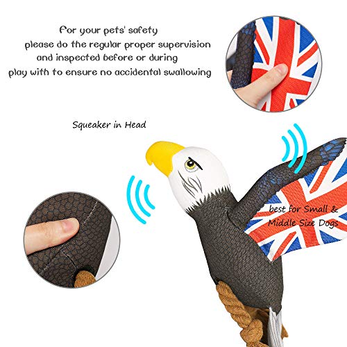 Juguete para Cachorro chillón irrompible, Juguete único para Masticar con Bandera del Reino Unido, Cuerda de algodón Natural de halcón