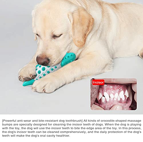 Juguetes masticables para perros, juguetes de goma duraderos para perros agresivos, juguetes duros de cocodrilo para entrenar y limpiar dientes, juguetes interactivos para perros pequeños/medianos