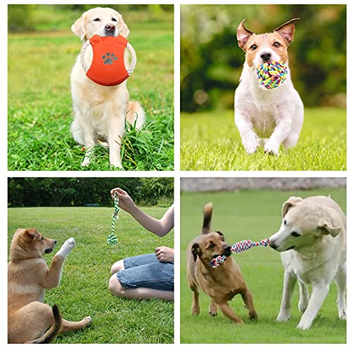 Juguetes para Cachorros Perros Cuerda para Masticar Interactivos, Durable Juguetes para Perros Entrenamiento de Dentición,7 Piezas