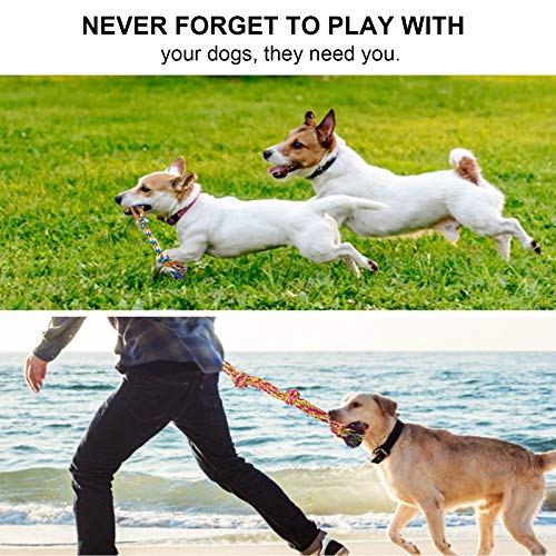 Juguetes para Perros, 15 Piezas Cuerda de Juguete para Perro Durable Masticable Perro Masticar Juguete de Entrenamiento de Dientes para Cachorros Pequeños Medianos Grandes Perros
