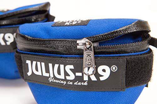 JULIUS K9 1621IDC-B-G IDC Universal Side Bags/ Pair, Harness Size: Mini - 4, Blue, S, Rojo
