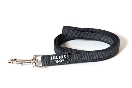 Julius-K9 216GM-1,2 - Correa de Perro del Estupendo, Negro (Negro - Gris), 1.2 m , 1 unidad