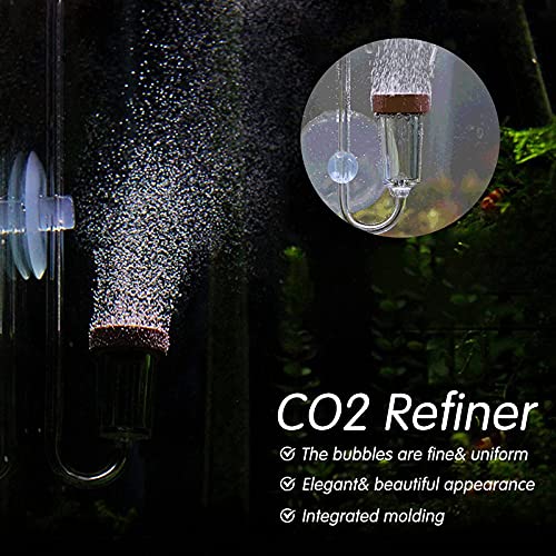 Julyee Difusor de CO2, CO2 Atomizador Difusor de Acrílico con Tubo de en Forma de U para Plantas de Acuario Agua Hierba - 13.5 mm, Transparente