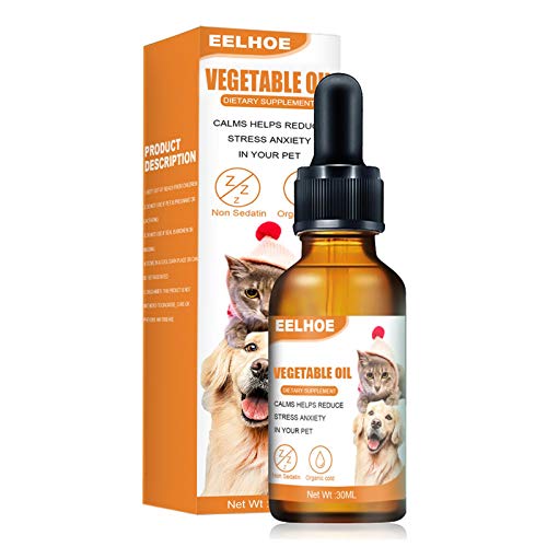 Kaicurhu Safe Dog Essential Oils Mezcla calmante de aceites Esenciales para Perros Gotas Mezcla calmante de ansiedad orgánica Natural Gotas, Aceite Esencial CREA Libre de ansiedad de Larga duración