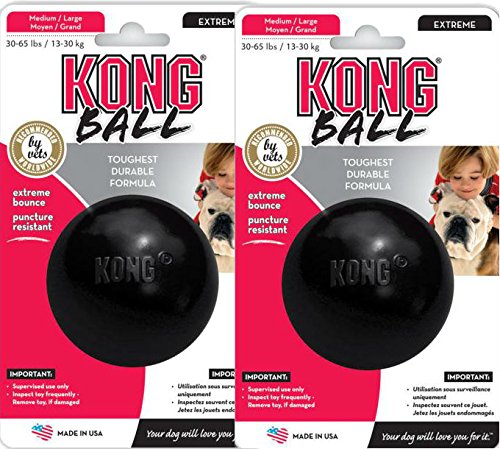 Kong EXTREME Pelota de goma para perro y masticar duro juguete medio/grande [2 paquetes]