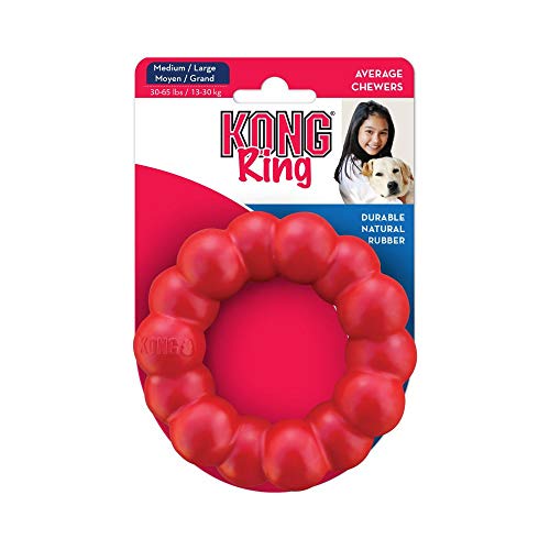 KONG - Ring - Juguete mordedor para Perro de Caucho Resistente - para Perros Medianos/Grandes
