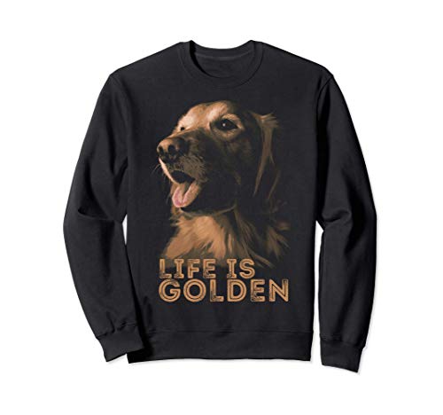 La vida es perro golden retriever Sudadera
