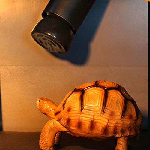 Lámpara calefactora de cerámica, 25 W-100 W para animales domésticos con emisor de cerámica de infrarrojos para terrarios, bombilla para reptiles de tortuga y tortuga