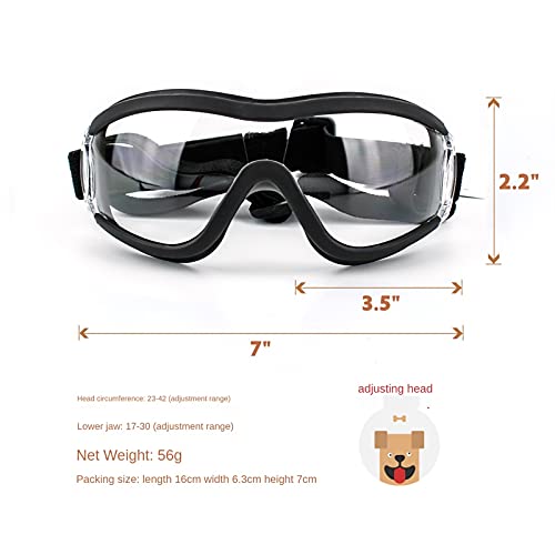LANZHEN-RY Gafas de Perro Gafas de Mascotas Suministros para Perros Gafas de Perro Transparentes Impermeable A Prueba de Viento Gafas de Nieve UV Glasses de Perros Grandes Du-ra-ble para Mascotas