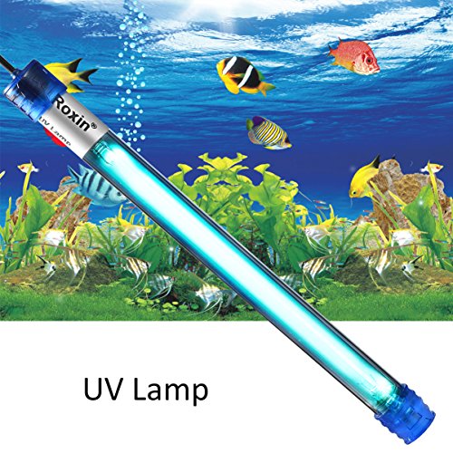 LEDGLE 9W Luz Acuario UV, Esterilizador UV Acuario, Algas Bacterias Matar Luz, Tubo de Luz Sumergible Luz La Limpieza de Agua, Peceras