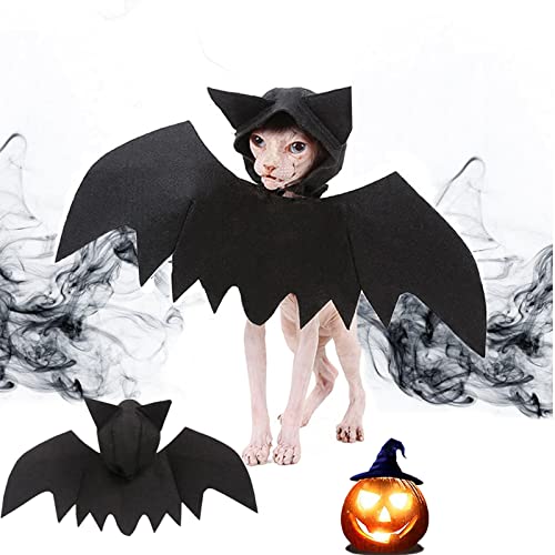 LIBRNTY Alas de Perro, Disfraz de Perro de murciélago de Halloween/Disfraces de Halloween para Mascotas para Perros medianos Grandes decoración de Cosplay