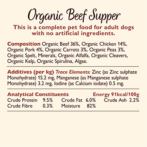 Lily's Kitchen Adult Beef Supper Organic Wet Dog Food (11 x 150g)