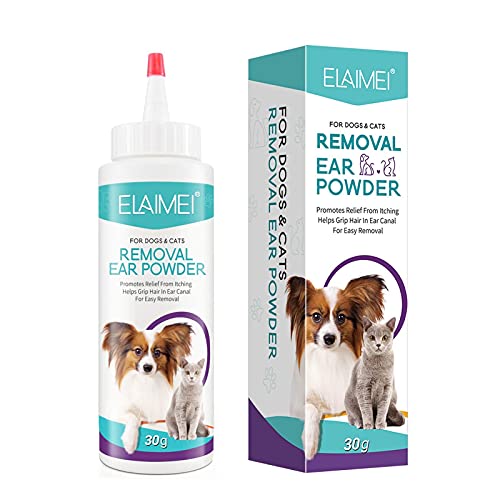 Limpiador de orejas para perros, Polvo de orejas para perros para depilación, Detener la picazón en las orejas, Limpieza diaria de orejas de mascotas Accesorios de limpieza para el cuidado de Pigmana