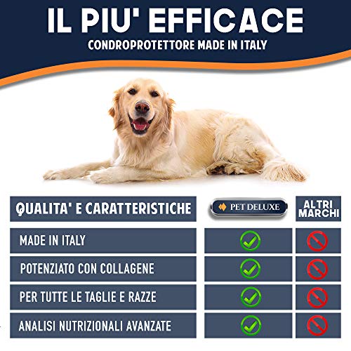 lindalux Pet Deluxe Tabletas Masticable - Colágeno, Glucosamina y MSM - Suplementos para Mascotas - Condroprotector Perros - para Todos los Perros