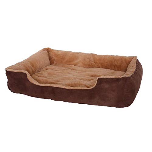 lionto Cama perros cojín perros cesta perros con cojín tamaño (XL) 90x70 cm beige/marrón