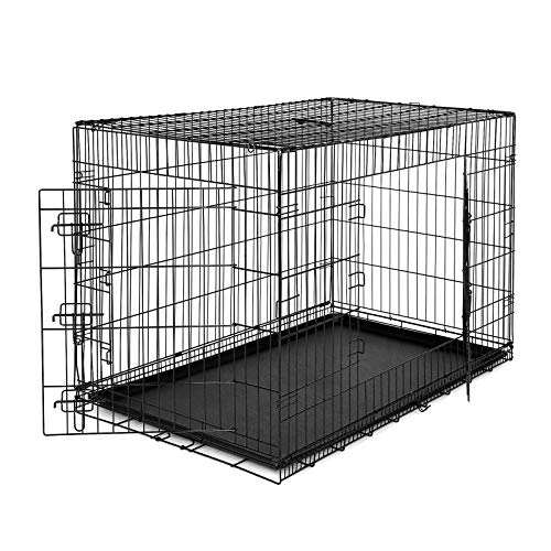 lionto Jaula transporte plegable para perros caja de transporte (XXXL) 122x75x81 cm